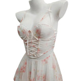 Fishbone Corset Female Gathering Small Breast Sexy Pure Lust High-End Net Yarn Set Shredded Flowers With Pajamas