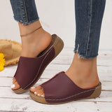 Wear Women's Shoes Comfortable Slope And Slippers Simple Size 2025 New Cool Drag