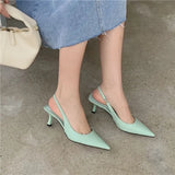 And Summer New Pointed Fine Heel Single Shoes Behind The Empty Sandals Fairy Style With Skirt High