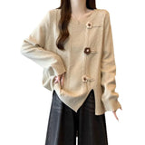 Women's Sweater 2025 Autumn And Winter New Gentle Milk Jacket Sweet Round Collar Flowers Three-Dimensional Decorative