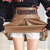 Skirts Women Pleated High Waist Elegant All-match Leisure Spring Autumn Sexy Mini Korean Style Female Solid Cozy