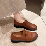 Women's Shoes Are Not Tied With Leather Shoes Women Low-Top Soft Soles To Work Middle-Age Mother Shoes Soft-Soled Shoes Comfortable