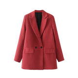 And Summer 2025 New Simple Loose Double-Dbuted Blazer Women's Spring And Autumn Dress New