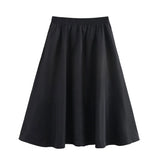 New Women's Short-Sleeved Shirt Wide Fan Flute Dress