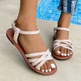 Roman Sandals Women 2025 Summer New Wearing Fashion Anti-Slip Woven Beach Cool