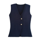 Color Knitted Vest Fashion Leisure 2025 New Women's
