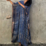 New Beach Resort Sunscreen People Cotton Dyed Flowers Holiday Dress