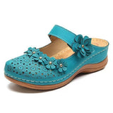 Burst Summer Cave Shoes Women Retro Comfortable Slope With Slippers Round Head Soft Leisure Flowers Women Cool