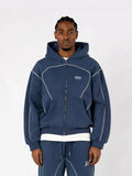 Trendy Loose Tunic Hip-Hop Streetwear Men And Women Zipper Hooded Casual Jacket