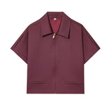 New Women's Collar Short-Sleeved Short Coat Straight Trousers 8491053