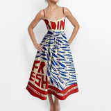 2025 New Women's Fashion Print Folds To The Waist Sling