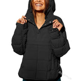 Autumn And Winter New Fashion Loose Long-Sleeved Hooded Cotton Jacket Warm
