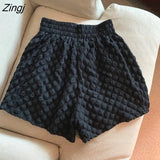 Women Pure Minimalist Folds New Design Summer Fashion Daily All-match Pockets Ulzzang Loose Ladies Streetwear Retro
