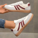 Shoes Women 2025 Autumn New Flat-Solt Sports Small White Shoes Retro Lace Casual