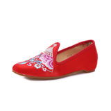 Zingj Shoes Single Shoes Embroidered Cloth Shoes One Foot Pedal, Embroidered Shoes Ethnic Wind Cloth Shoes Casual Women's