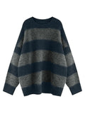 Oversized Stripe Pullover Sweater- Outfit