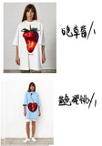 Spring Summer New 260G Cotton T-Shirt Hot Pure Color Short-Sleeved Women Loose Large Version