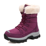 Warm Snow Boots Women Plus Velvet Thick Northeast Tourist Cotton Boots Outdoor Climbing Boots Ski