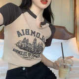 Vintage Logo Raglan Sleeve Crop TopOutfit