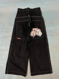 Zingj Y2K Baggy Jeans Men's Pattern Hip-Hop Street Harajuku Men's Wide-Legged Pants 211-0-Outfit