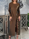 Oil High-End Women's Decoration Long Dresses 2025 New Long Sleeve Opens High-Sleeves Dresses For
