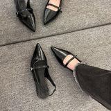 Women's Shoes French High-End Feel Sandals Women Wear 2025 New Pointed Light Light Luxury Small Pedal