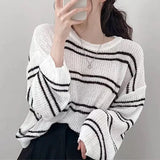 Vintage Striped Oversized Knitted TeeOutfit