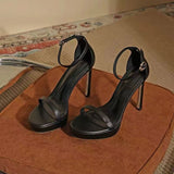 New Summer Net Red High Heels With Sexy 12Cm Fine And Silver Waterproof Table Sandals