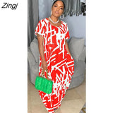 Women Casual Long Dress Print Short Sleeve Maxi Dresses Fashion Pocket O-Neck Female Loose Dress Robe