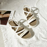 New Fashion Soft-Soled Roman Shoes With Skirts Sandals Retro French-Soled Toe