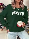 And Winter Christmas Sweater Women Loose Lettered Long-Sleeved Knitted Shirt