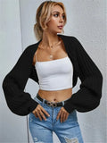 And Winter New Loose Knitted Cardigan Short Sweater Shawl
