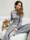 New Model Knitted Long-Sleeved Women Hot To Sell The Basic Solid Color Bottom