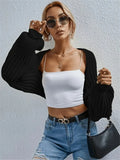 And Winter New Loose Knitted Cardigan Short Sweater Shawl