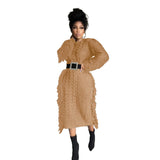 Zingj New Women's Long Tassel Edge Wool