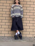 Y2K Vintage Denim Shorts Men's Harajuku Punk High-Waisted Denim