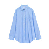 Spring New Striped Loose Shirt Simple With Long Sleeve Shirt Women