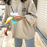 Women Students Girls Korean Style Loose All-match Summer Ulzzang Harajuku Half O-Neck Casual Clothing 2020 Lovely