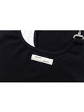 Patchwork T Shirt Women Y2k Style Crop Top O-neck Tshirt Streetwear Slim Sexy Hollow Out Irregular Short Sleeve