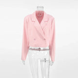 Pink Cropped Blazer- Outfit