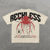 War Girl Graphic Print T-Shirt Y2K Vintage Loose-Sleeved Round-Collar Cotton Top Gothic Street Men's Wear 211-1-Outfit