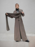 Zingj 2024 New Street Hipster Scarf Shawl Design Sense Long Slim Long Suit Jacket