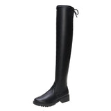 Flat Over-Knee Elastic Boots Women Thicken With High-Tender Boots Wish Knight