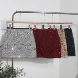 New Scaro Squint Red Skirt High Waist Thin A Word Backbage Anti-Walking Short Skirt