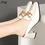 Shoes Women Heels Leather Sandals Summer Slippers Heel High Heel Sandals Heel Leather Chaussure Femme Zapatos
