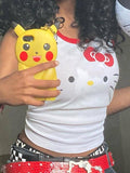 Cartoon Print Slim Cami Top-Outfit