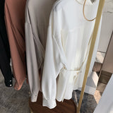 Shirt Female Design Small Spring And Autumn French Light Ripe Hong Kong Chic High-End Feeling Waist