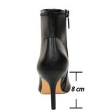 Shoes Leather Boots Women High-Heeled Boots Keep Warm Winter Boots Pointed Toe Stiletto High Heels Women Ankle