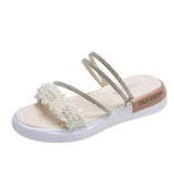 Leisure Sandals Slippers And Two Pearl Water Drill Flat Bottom 2025