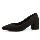 New Korean Version Of The Ints Pointed OL Fashion Single Shoes Coarse Heel Small Fragrant High Heels Women's